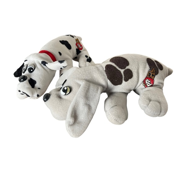 Vintage pound puppies stuffed animal tonka 1980s retro plush toy dogs set of 2 - Picture 10 of 10